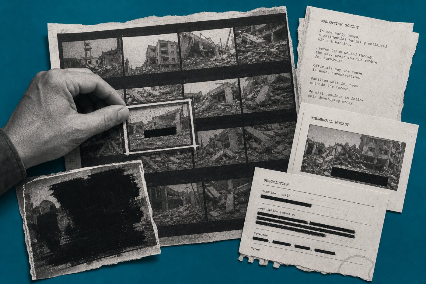 A news package shows that editorial context supports review but does not override extreme graphicness.