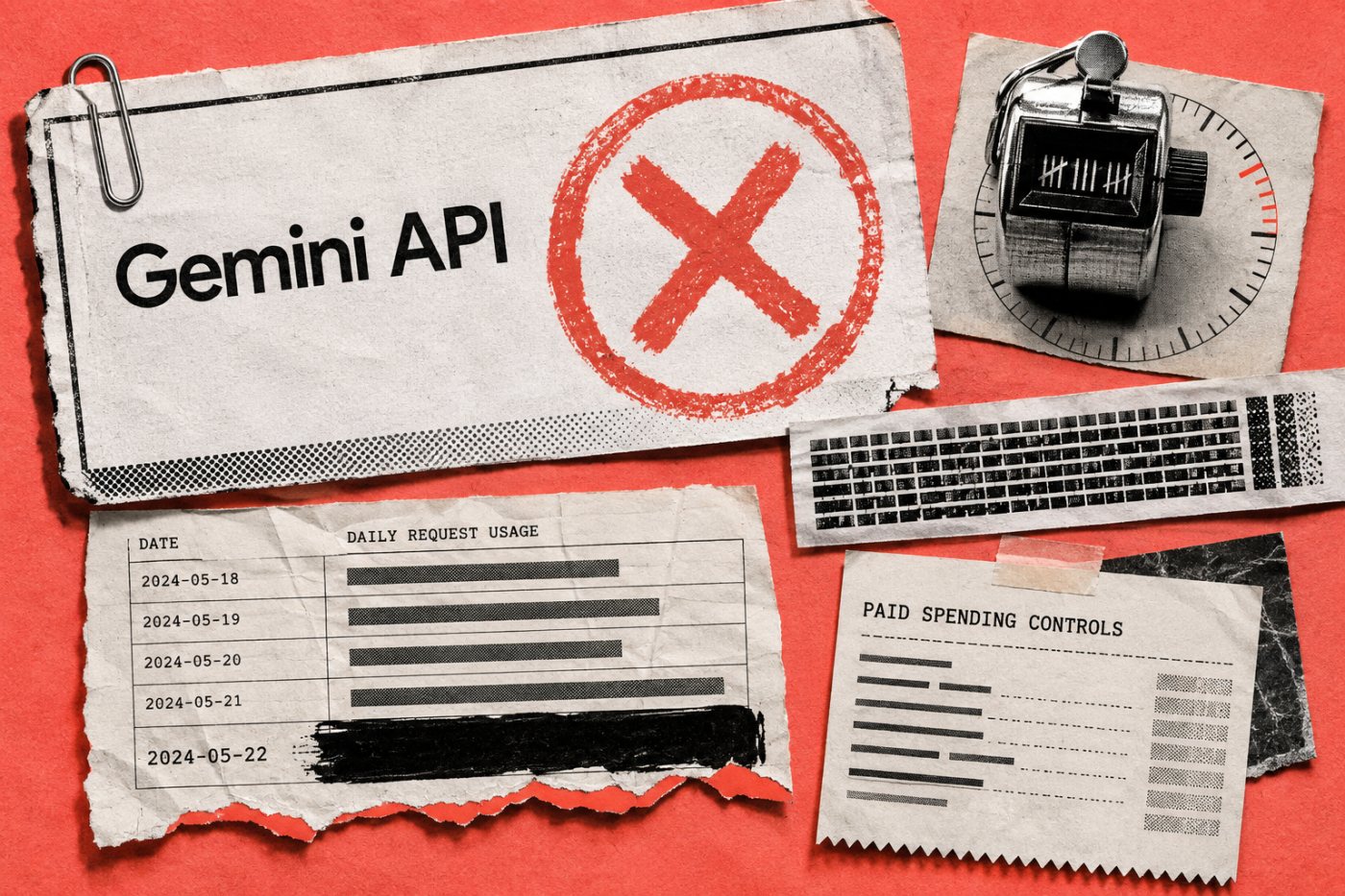 Quy trình đối chiếu lỗi 429 Gemini API với RPM, TPM, RPD và giới hạn chi tiêu.