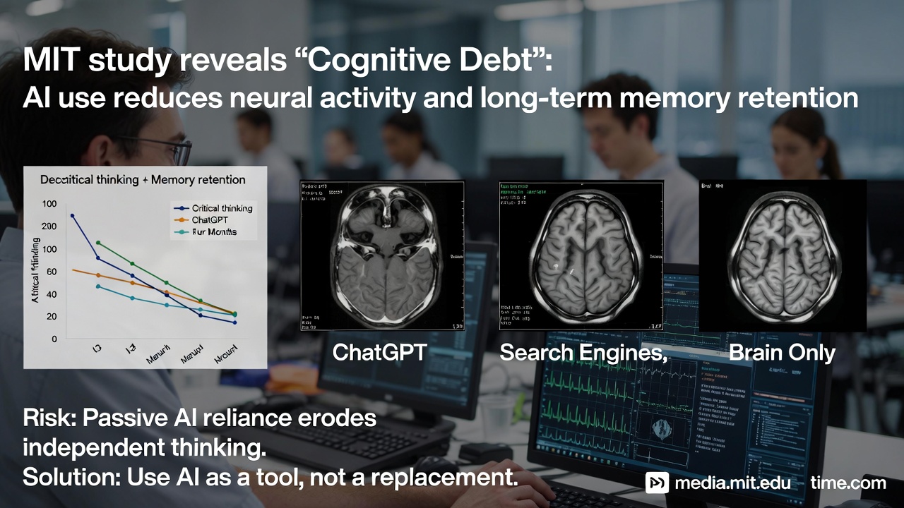 MIT Study Reveals 'Cognitive Debt': How Over-Reliance on AI Weakens Independent Thinking