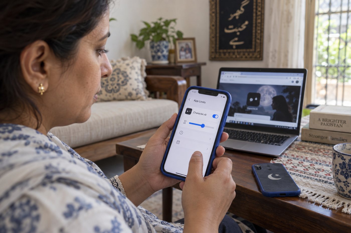 Character.AI کے لیے device-level حد اور app و browser دونوں راستوں کی جانچ