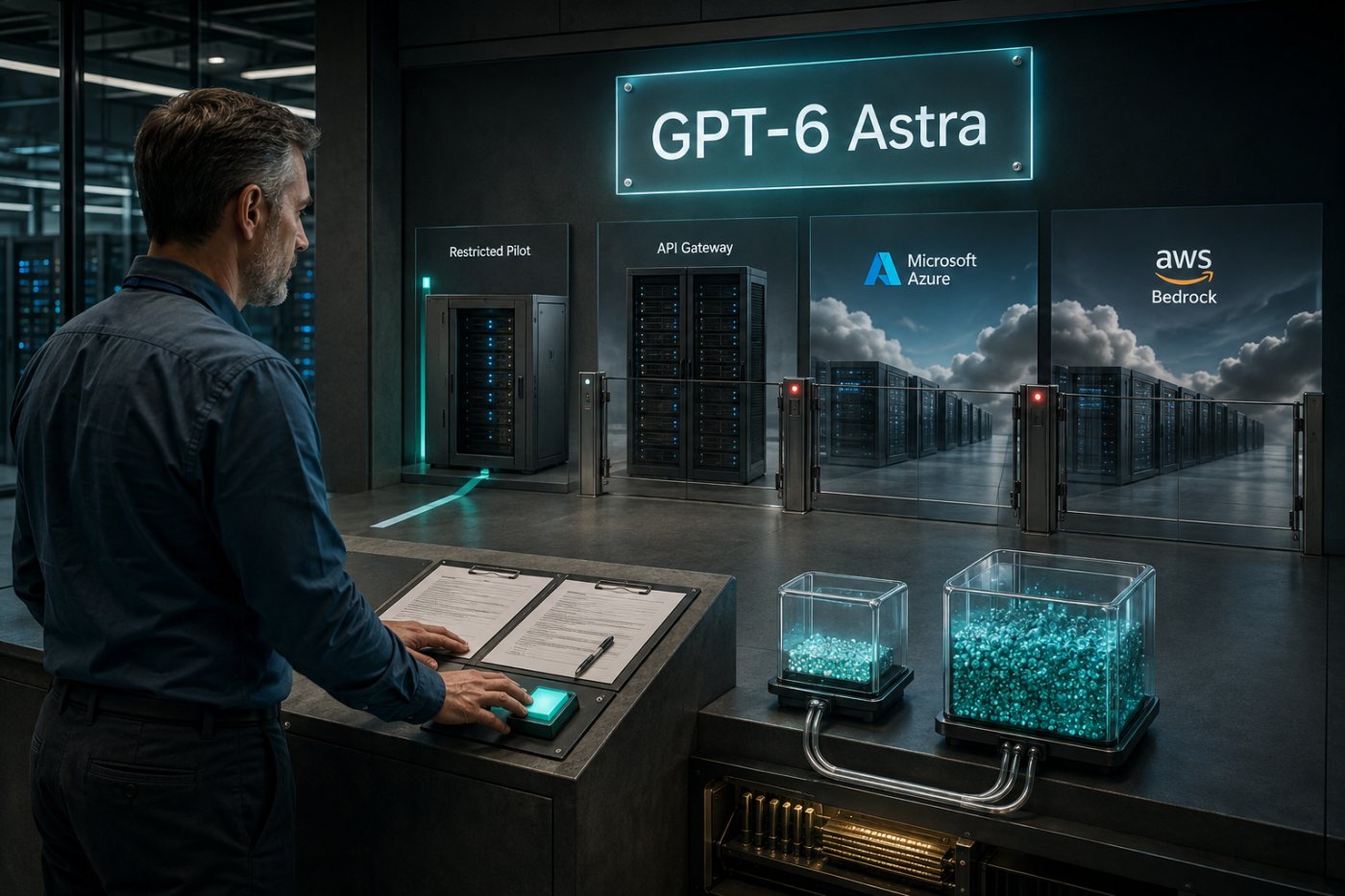 Un administrateur évalue les canaux d’accès et les tarifs API du déploiement progressif de GPT‑6 Astra.