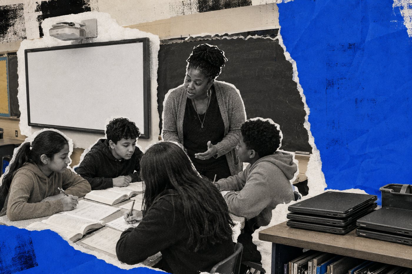 NYCPS-এর অষ্টম শ্রেণি পর্যন্ত শিক্ষার্থীরা generative AI ছাড়াই শিক্ষকনির্ভর পাঠ ও হাতে-কলমে কাজে অংশ নিচ্ছে