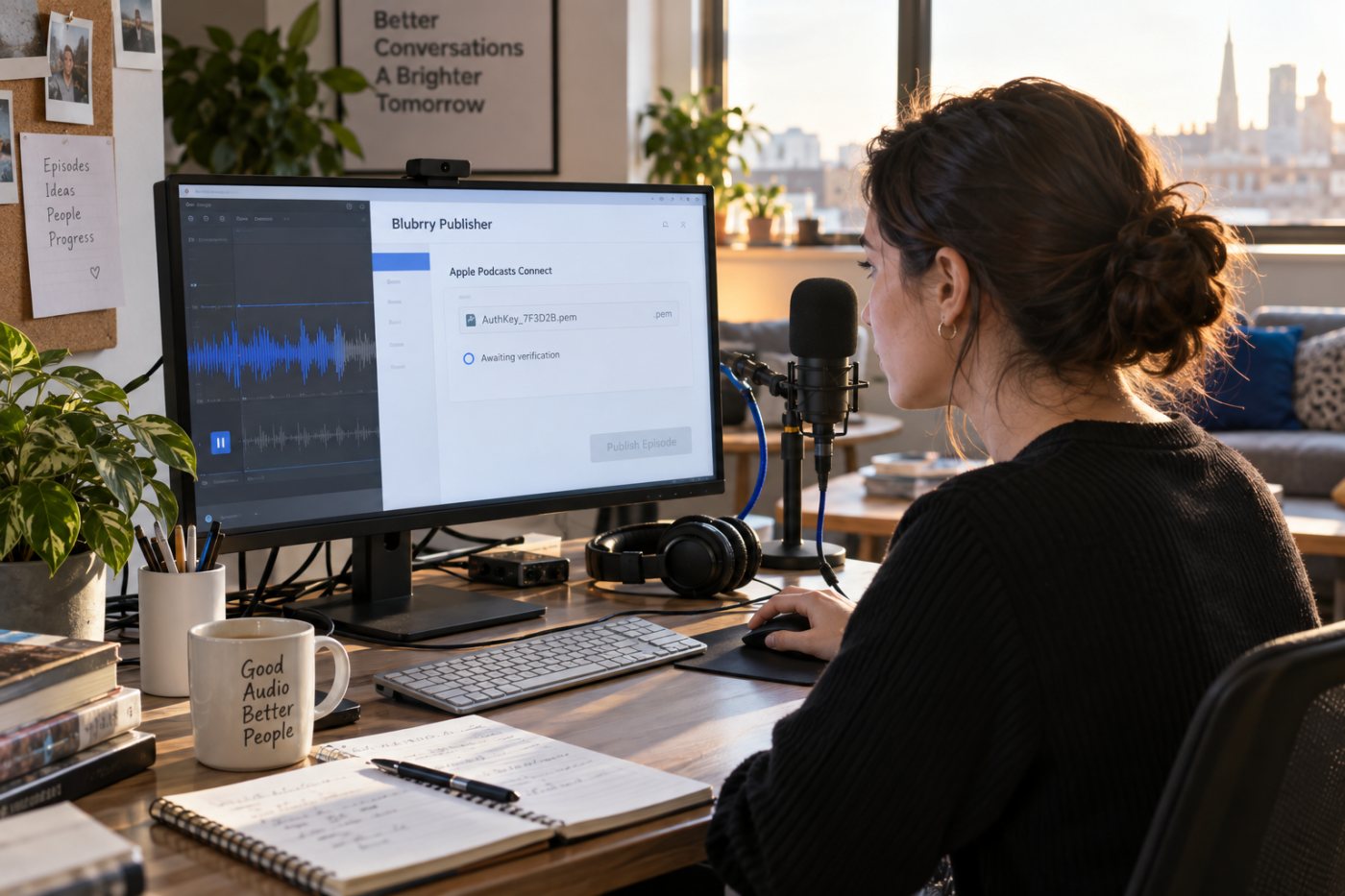Blubrry Publisher programının Apple Podcasts Connect API anahtarıyla HLS yayınına bağlanması