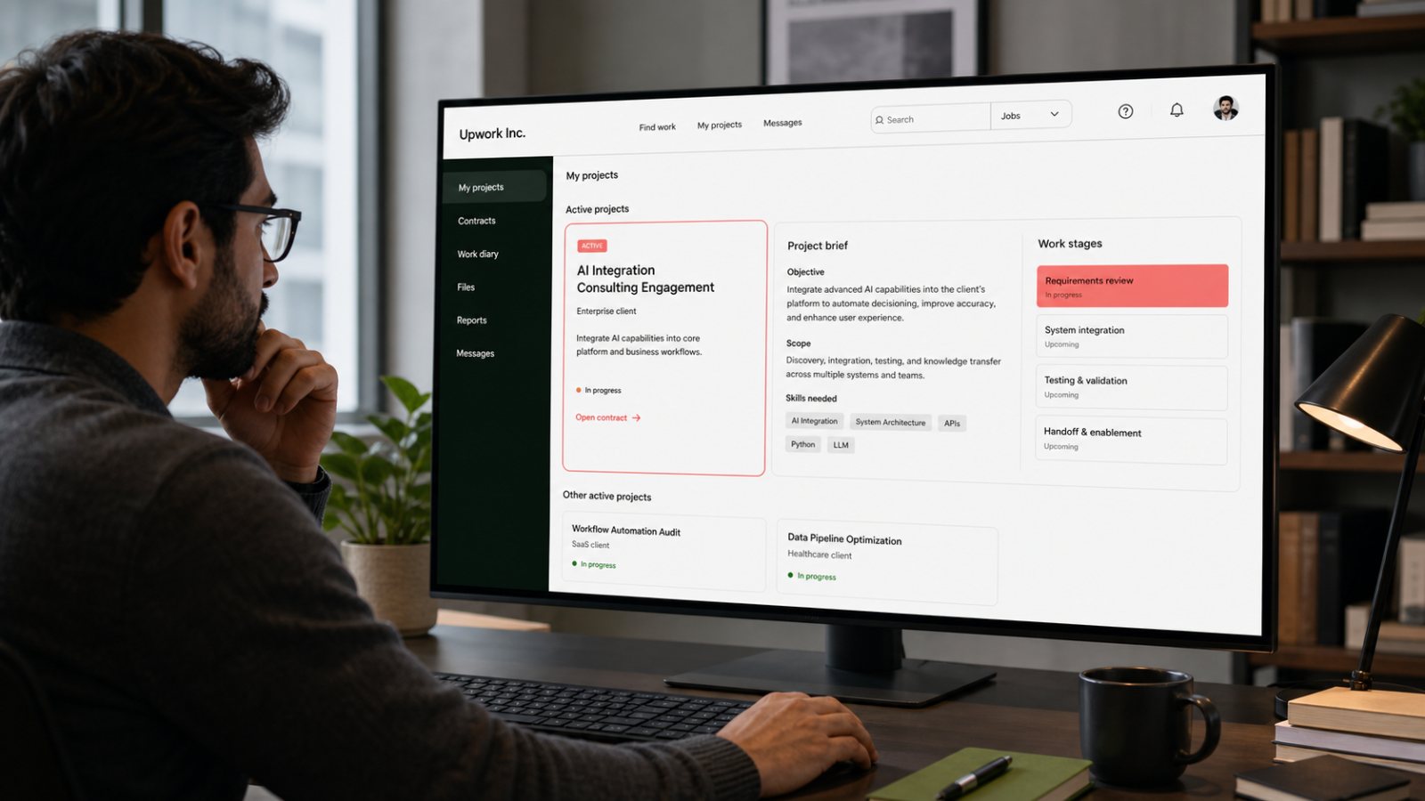 Upwork Loses Clients as Higher-Value AI Work Cushions the Fall