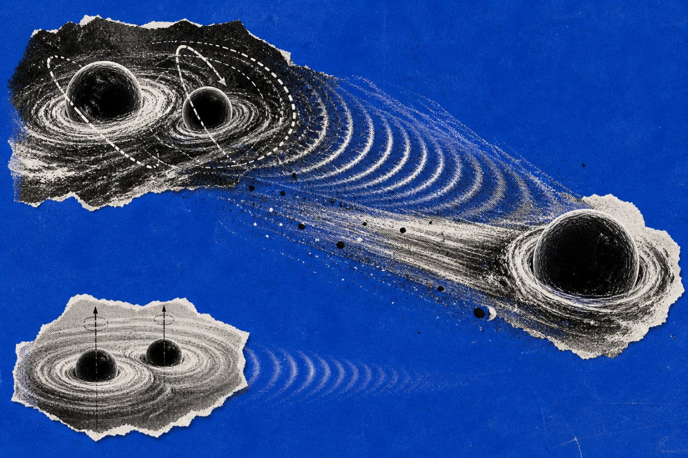 Una binaria con giros rápidos y desalineados produce un retroceso compatible con los 954 km/s de RBH‑1, frente a unos 200 km/s sin la configuración adecuada.