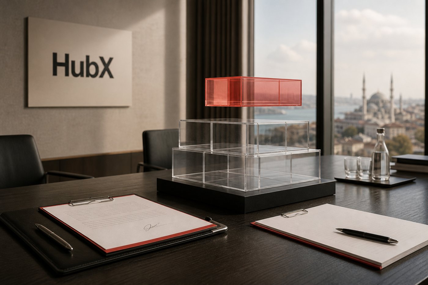 مقارنة تقييم HubX قبل الاستثمار بالقيمة اللاحقة في سيناريوهَي التمويل
