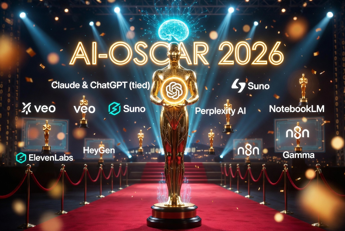 AI-Oscar 2026: QUASA Readers Crown Their Favorite AI Tools in Historic People’s Choice Awards