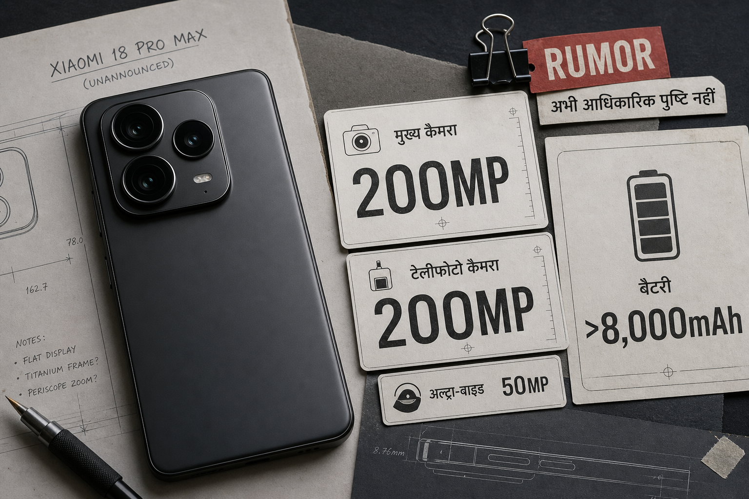 संभावित Xiaomi 18 Pro Max के 200MP कैमरा और बड़ी बैटरी से जुड़े अपुष्ट विनिर्देश
