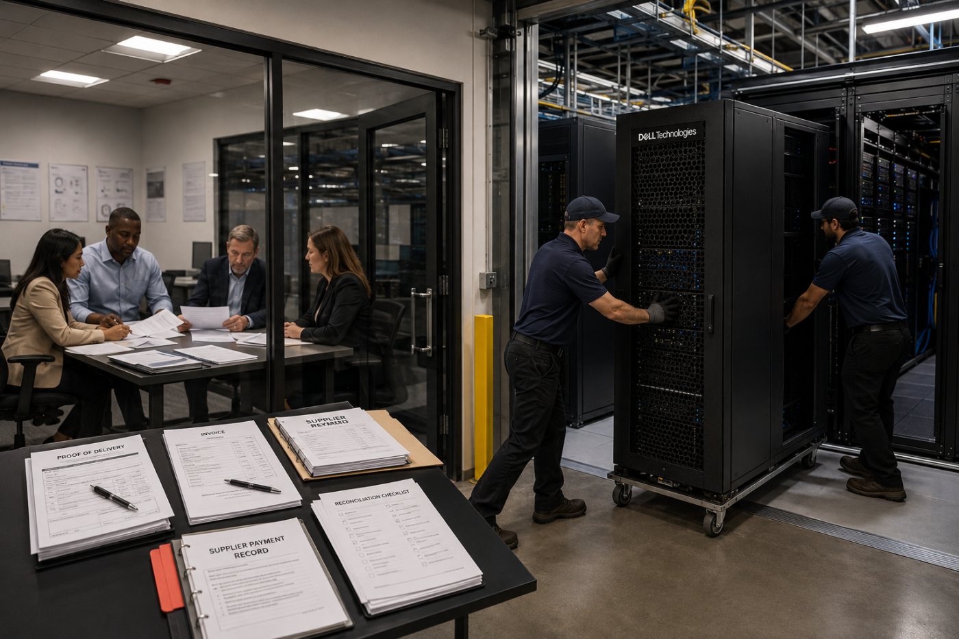 Dell کے مکمل AI server آرڈرز کی ترسیل، billing اور نقد وصولی کے الگ مراحل