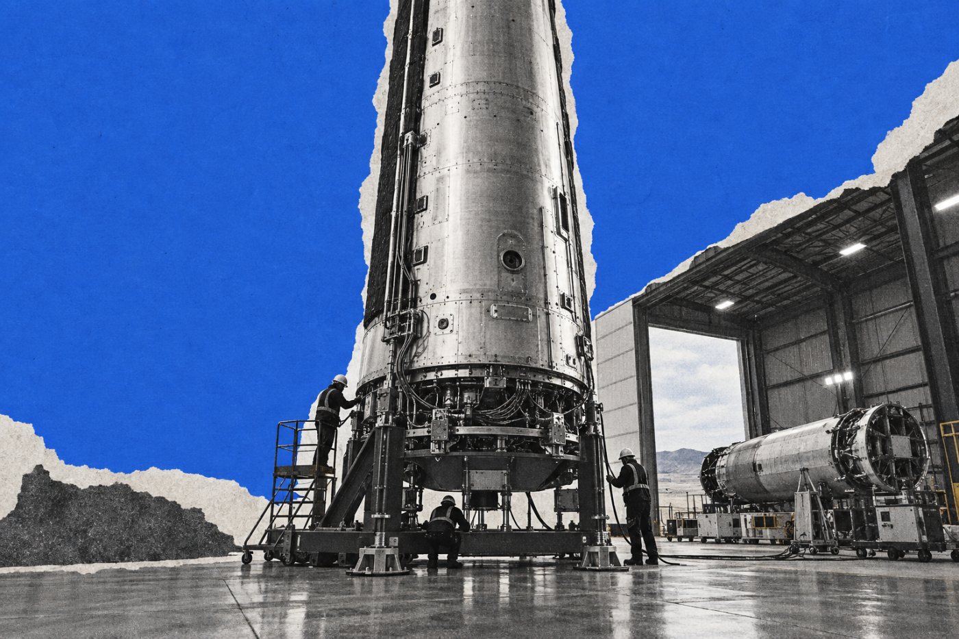 Una etapa de Nova Pathfinder se prepara para las pruebas terrestres previas al primer vuelo orbital.