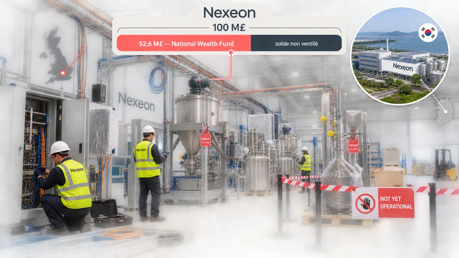 Nexeon réunit 100 M£ : l’État britannique apporte plus de la moitié
