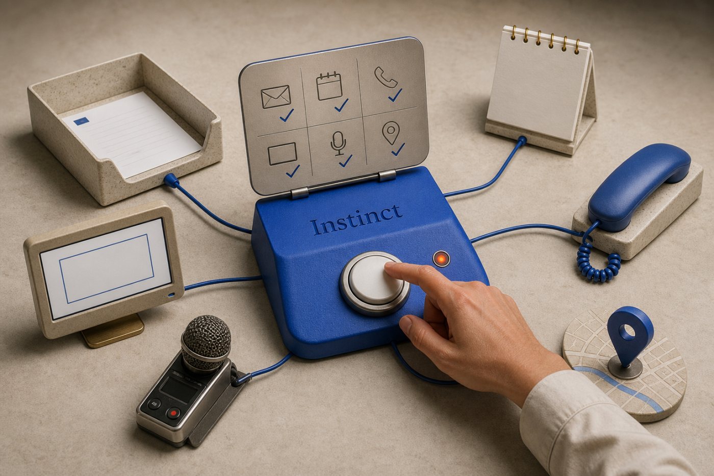 مساعد Instinct يتعامل مع خدمات وبيانات مترابطة مع مراجعة الصلاحيات قبل تنفيذ إجراء.