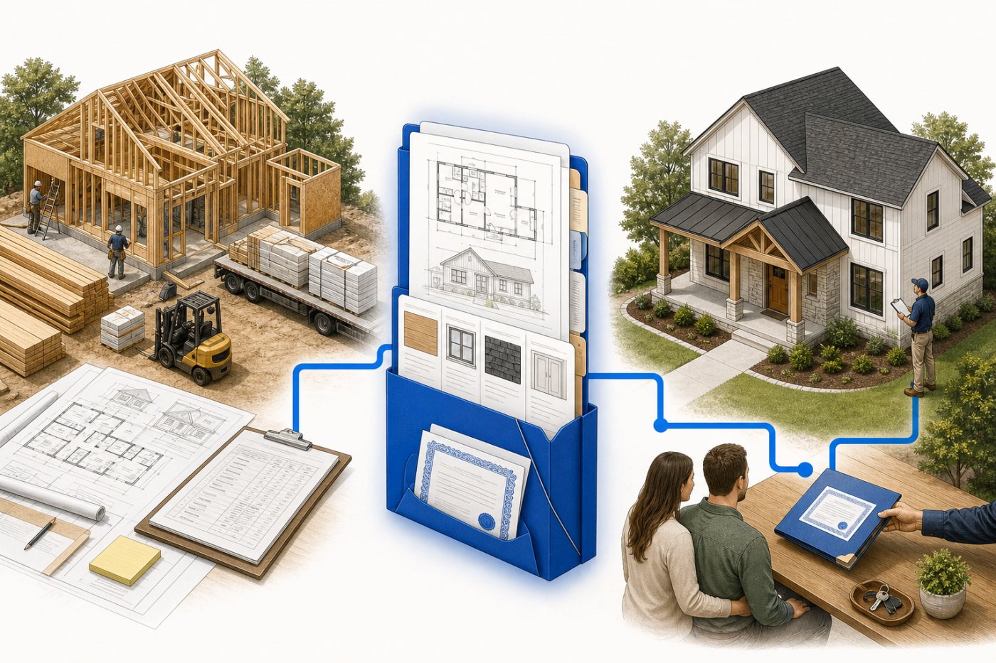 Builders FirstSource связывает данные Digs с расчётом материалов, закупками и гарантийным обслуживанием дома.
