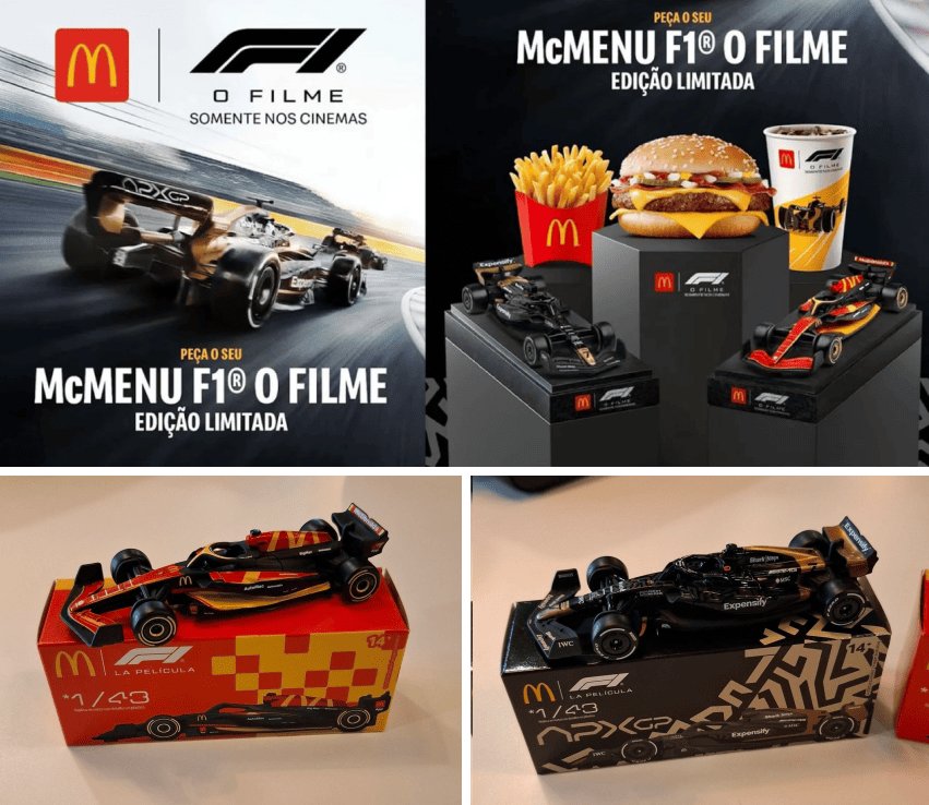 Apple Partners with McDonald’s to Promote Brad Pitt’s F1 Movie with Exclusive 1:43 Scale Cars in Latin America