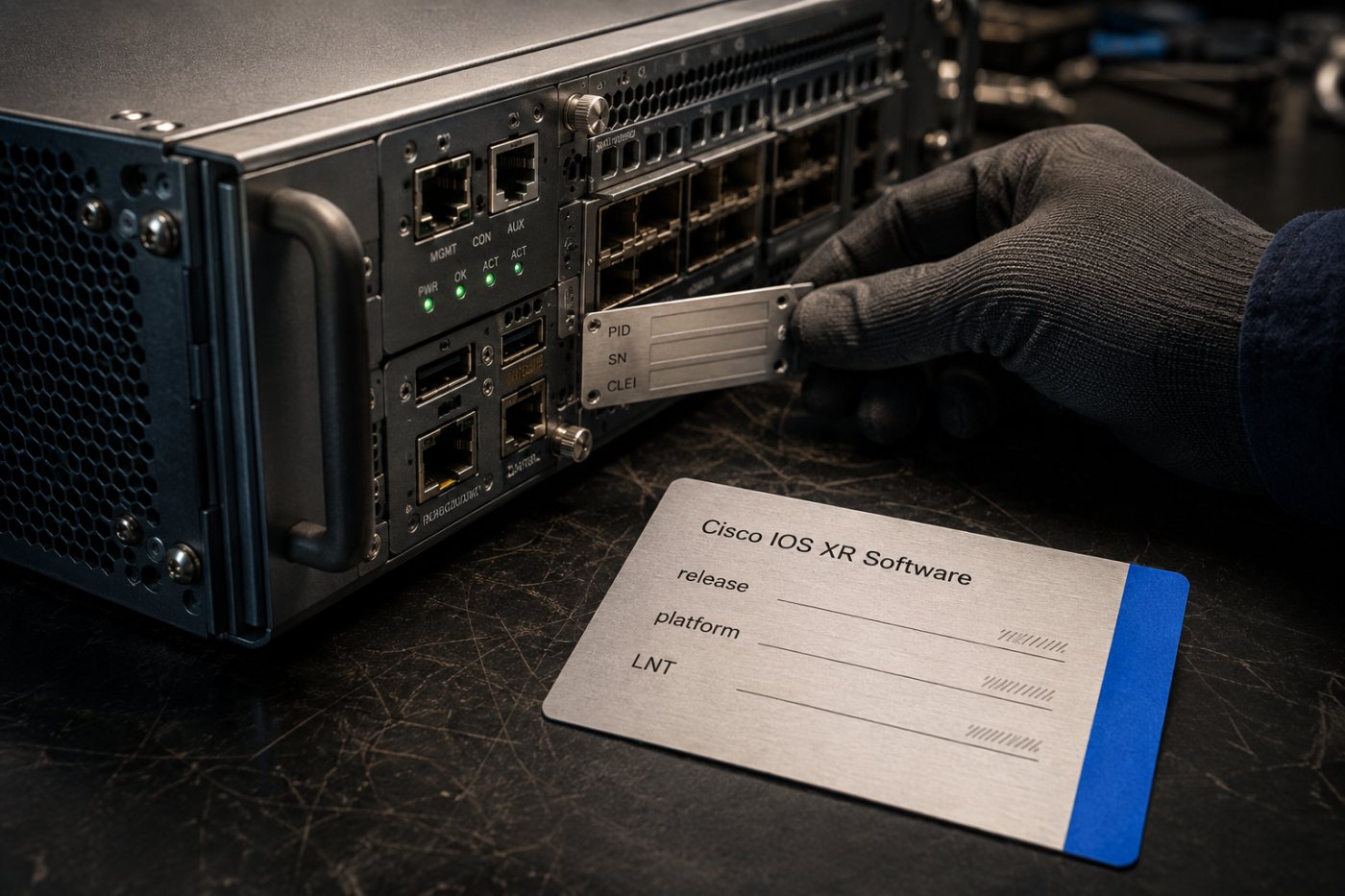 प्रशासक Cisco IOS XR की रिलीज, LNT स्थिति और प्लेटफ़ॉर्म पहचानता हुआ