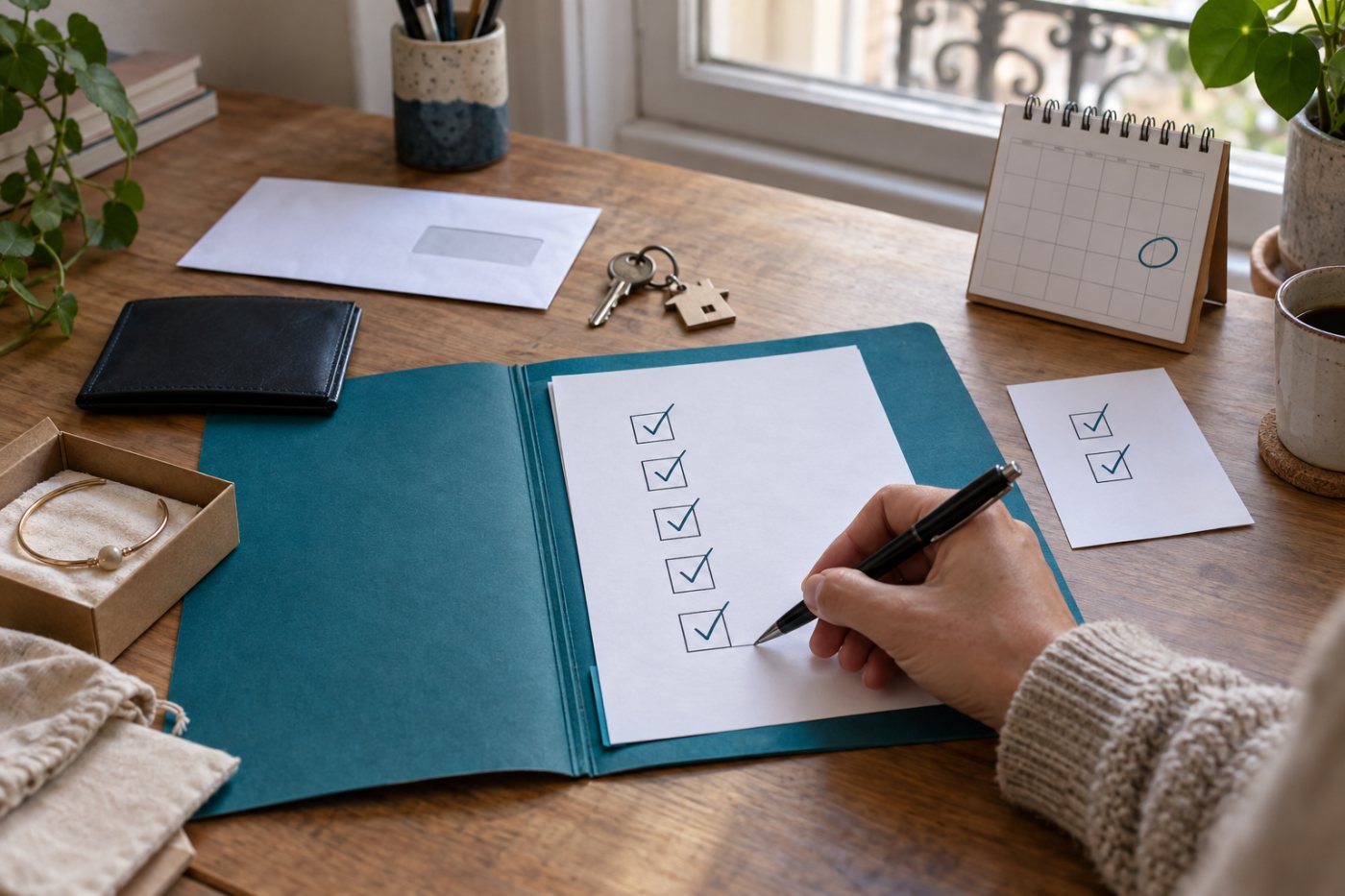 Checklist complétée des informations et choix précédant la création d’une micro-entreprise