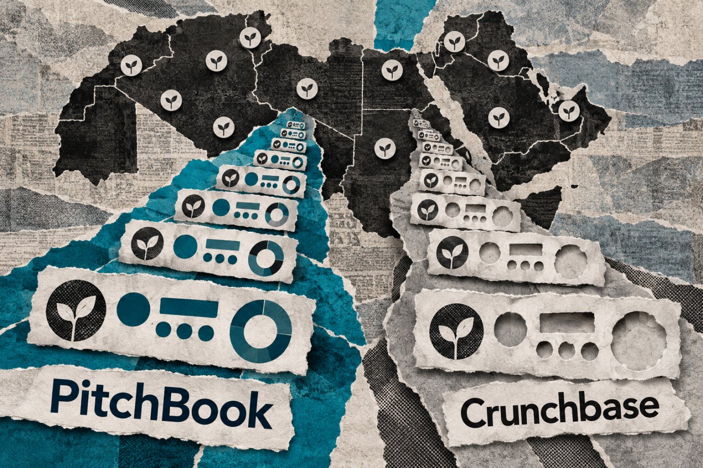 اختبار 30 شركة عربية يميّز بين ظهور الشركة في PitchBook وCrunchbase واكتمال بيانات جولاتها القابلة للاستخدام.