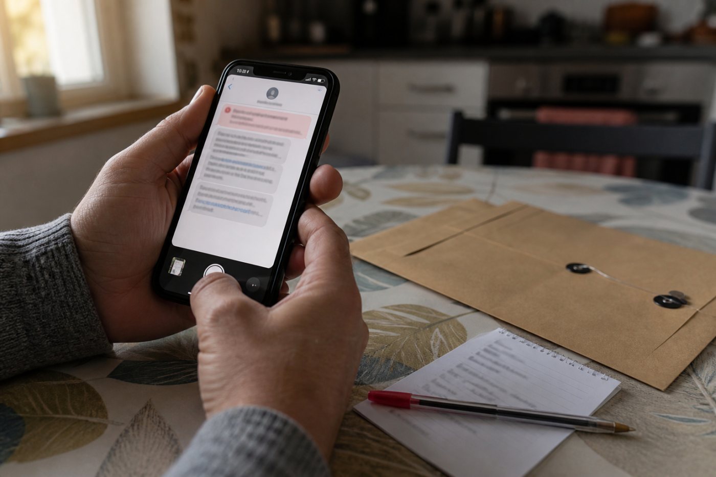 Una oferta remota no solicitada se conserva completa y queda sin responder mientras se registran el remitente y el enlace.
