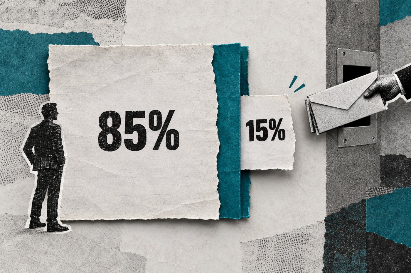 Podmienený príklad ukazuje zálohu 85 % hodnoty B2B faktúry a zvyšok vyplatený po úhrade odberateľom.