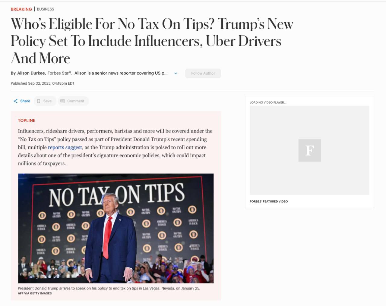 Unexpected Good News for Creators: Trump’s “No Tax on Tips” Initiative to Include Digital Content Creators