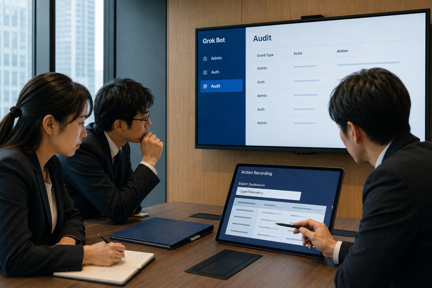 Grok Botの監査ログとBot操作記録を別の証跡として照合する工程