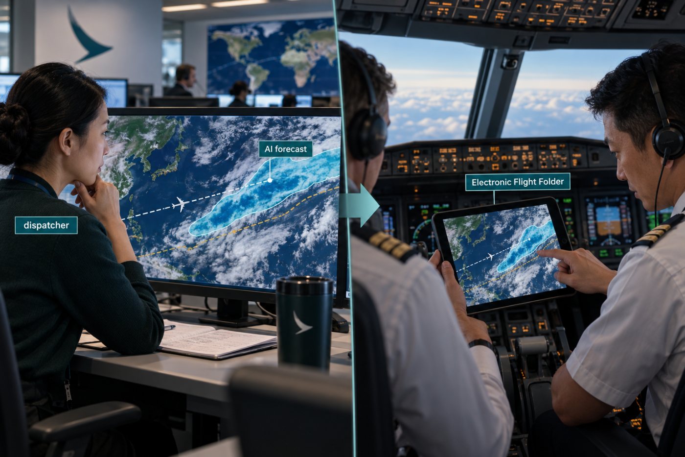 Previsão de zonas de condensação passa do despacho ao cockpit para orientar um possível ajuste de altitude.