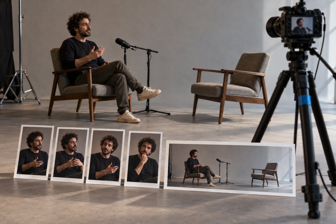 Entrevista em vídeo da qual são selecionados trechos curtos para publicação.