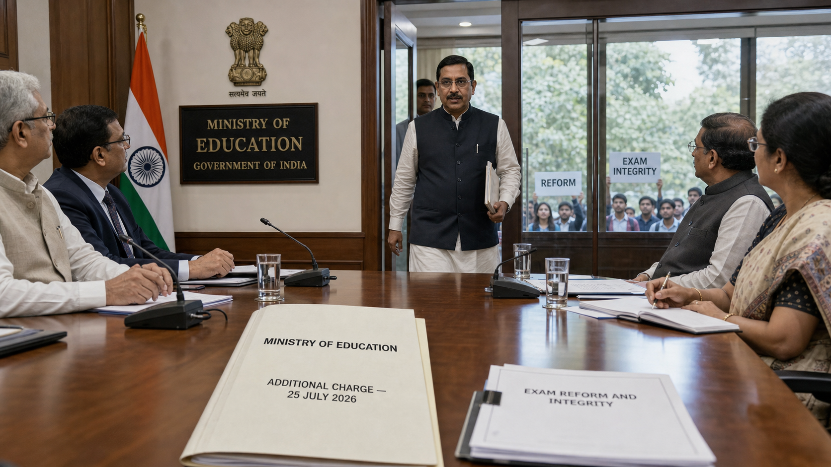 Prahlad Joshi को शिक्षा मंत्रालय का अतिरिक्त प्रभार: धर्मेंद्र प्रधान के इस्तीफे के बाद नई