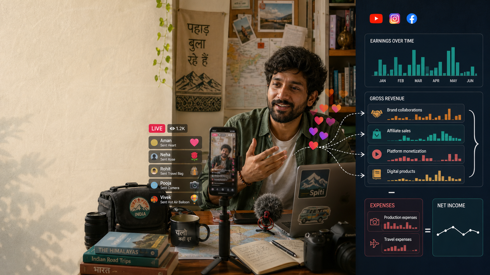 Content creator salary India: भारत में क्रिएटर की वास्तविक कमाई कितनी है