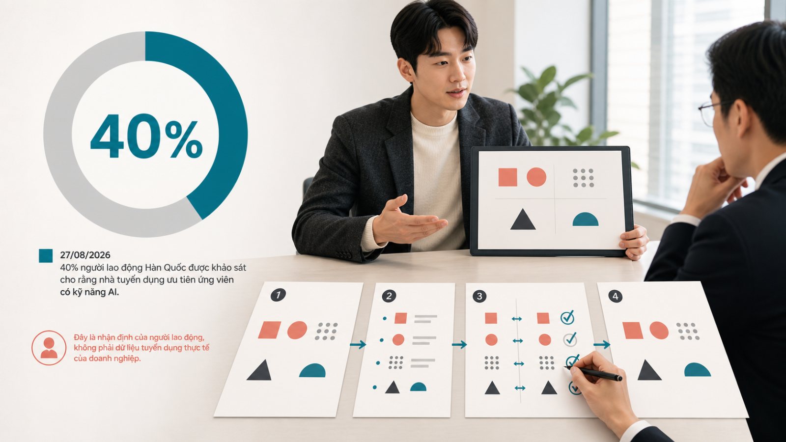 40% lao động Hàn Quốc nói nhà tuyển dụng ưu tiên ứng viên có kỹ năng AI