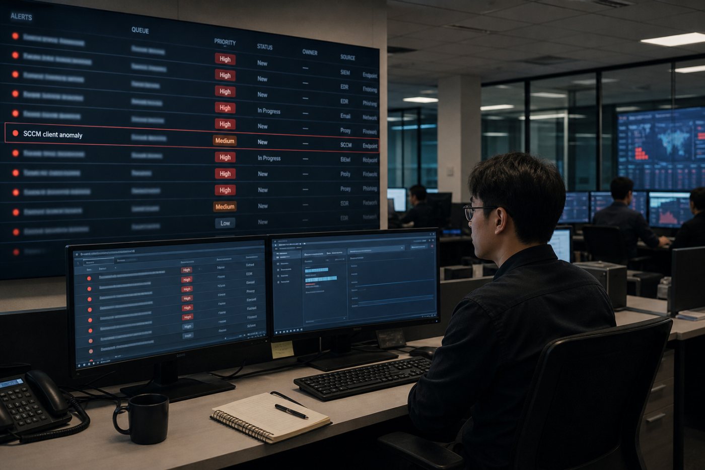 Cảnh báo thật liên quan SCCM bị chìm trong cảnh báo nhiễu giữa các SOC thiếu tầm nhìn và đường leo thang chung.
