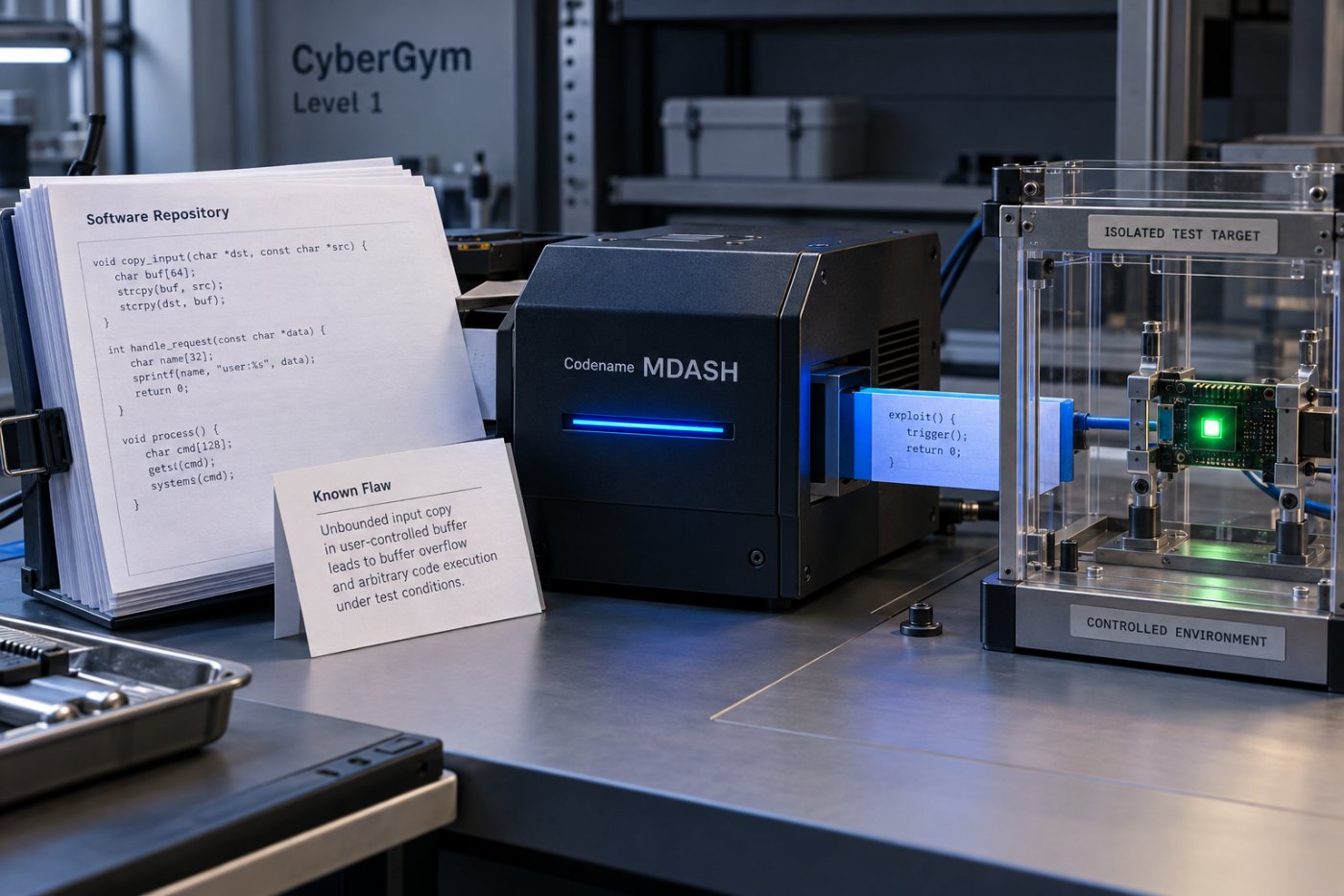 Évaluation de MDASH sur CyberGym à partir d’un code vulnérable et d’une description de faille