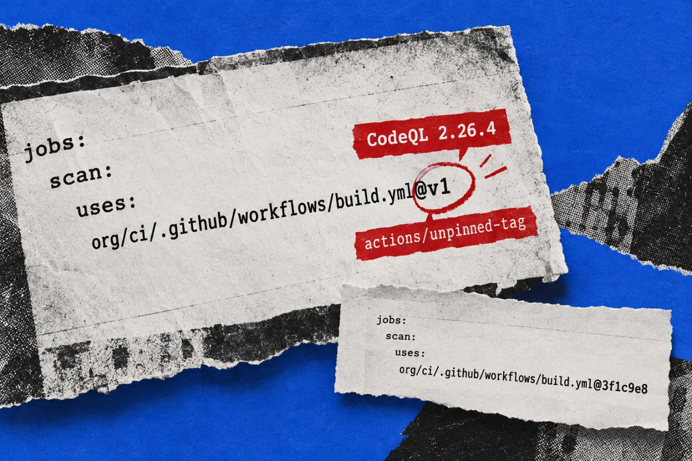 CodeQL 2.26.4가 재사용 GitHub Actions 워크플로의 변경 가능한 참조를 탐지한 결과