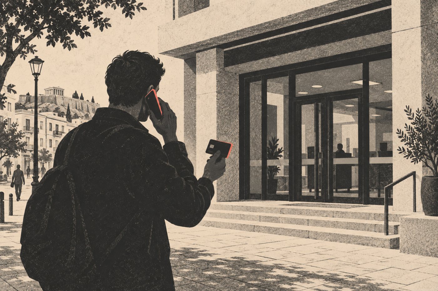 Επικοινωνία με την τράπεζα μετά την καταχώριση στοιχείων κάρτας σε σελίδα που υποδύεται το Gov.gr.