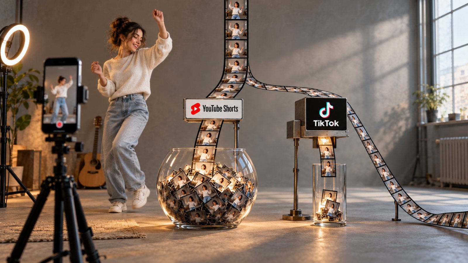 YouTube Shorts ou TikTok : une vue rémunérée ne vaut pas la même chose