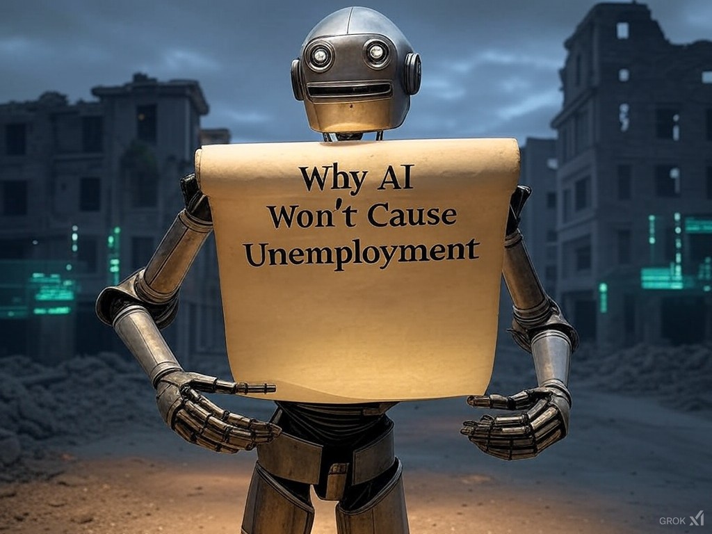 Monopolies, Oligopolies, Regulation, Collusion, Licensing, Control: Why AI Won't Cause Unemployment
