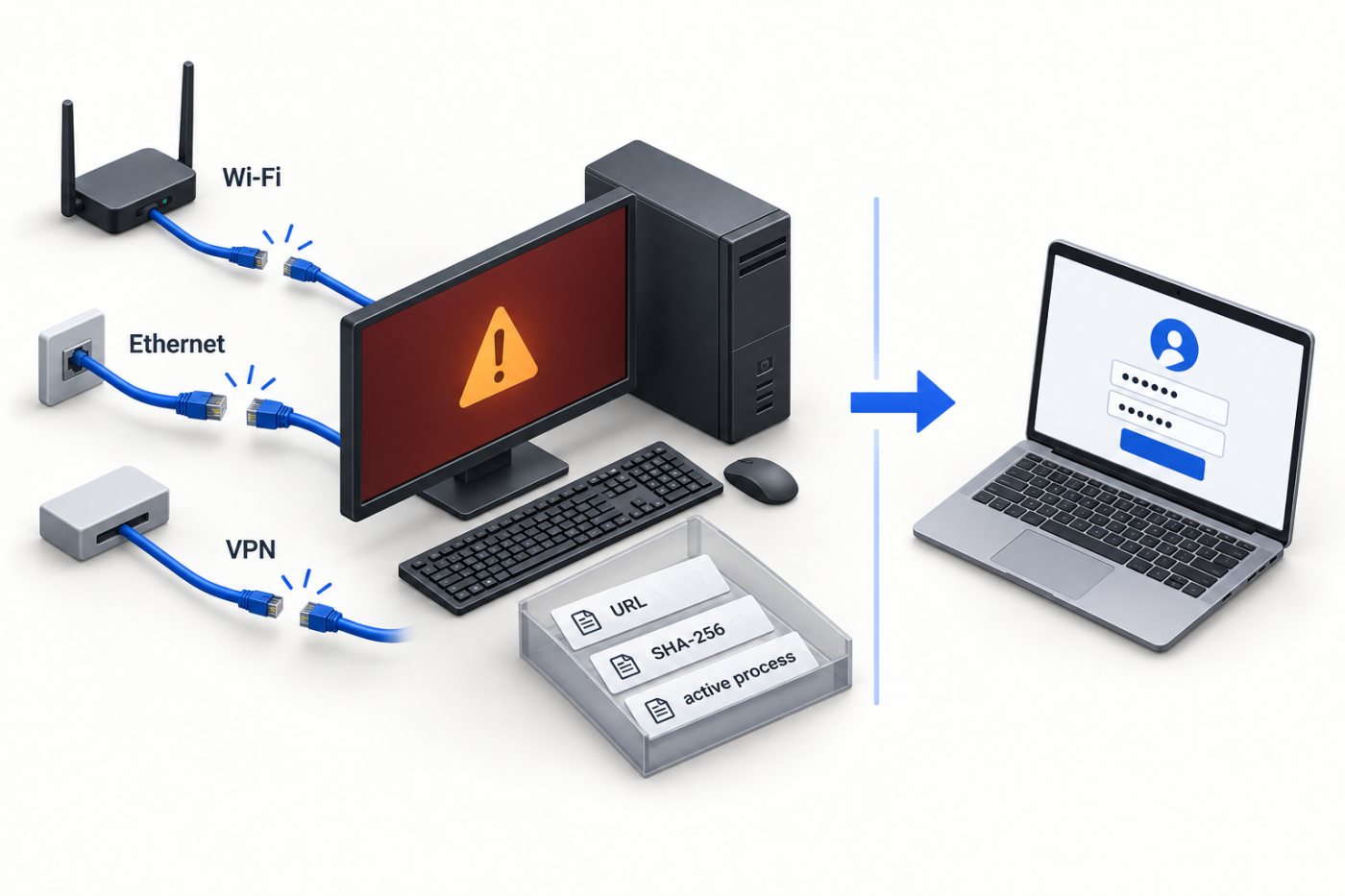 সন্দেহজনক installer চলার পর endpoint বিচ্ছিন্ন রেখে evidence সংরক্ষণ ও পরিচ্ছন্ন যন্ত্রে credential reset