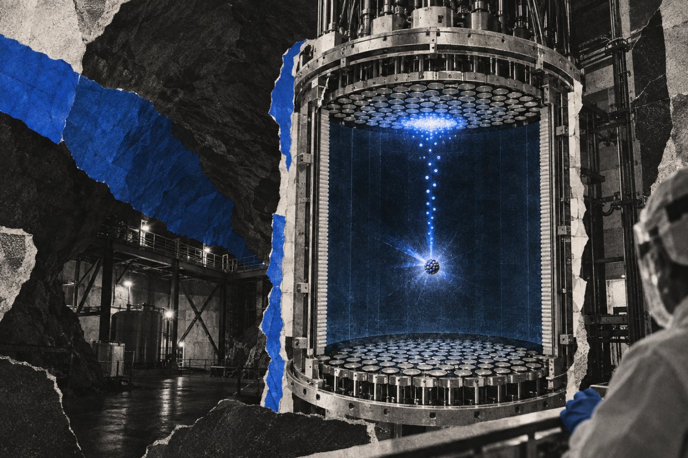 O LUX-ZEPLIN registra os sinais de luz e elétrons de um único recuo nuclear de alta energia no xenônio líquido.