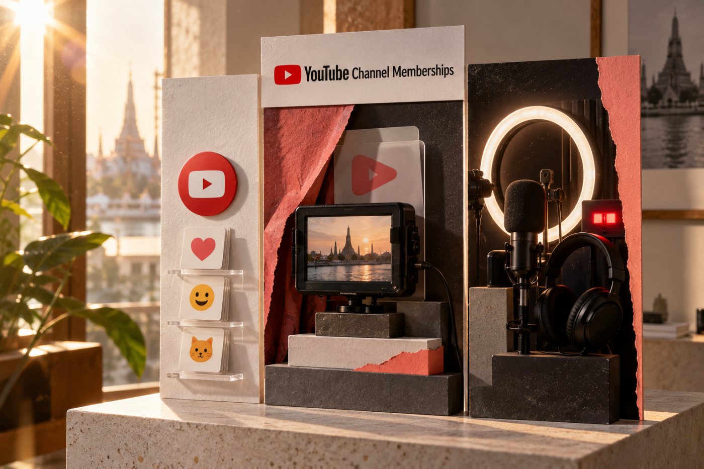 ตัวอย่างราคา 25, 75 และ 150 บาทของสมาชิกช่อง YouTube เทียบกับสิทธิพิเศษที่ใช้เวลาผลิตเพิ่มขึ้น