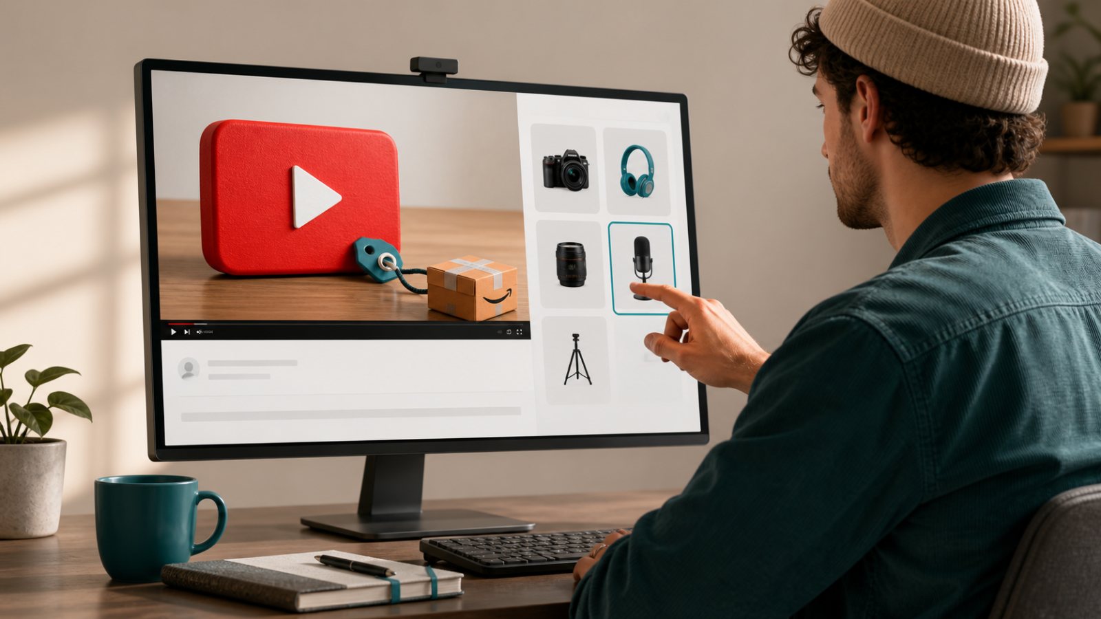 YouTube integra Amazon: comissão chega sem link na descrição
