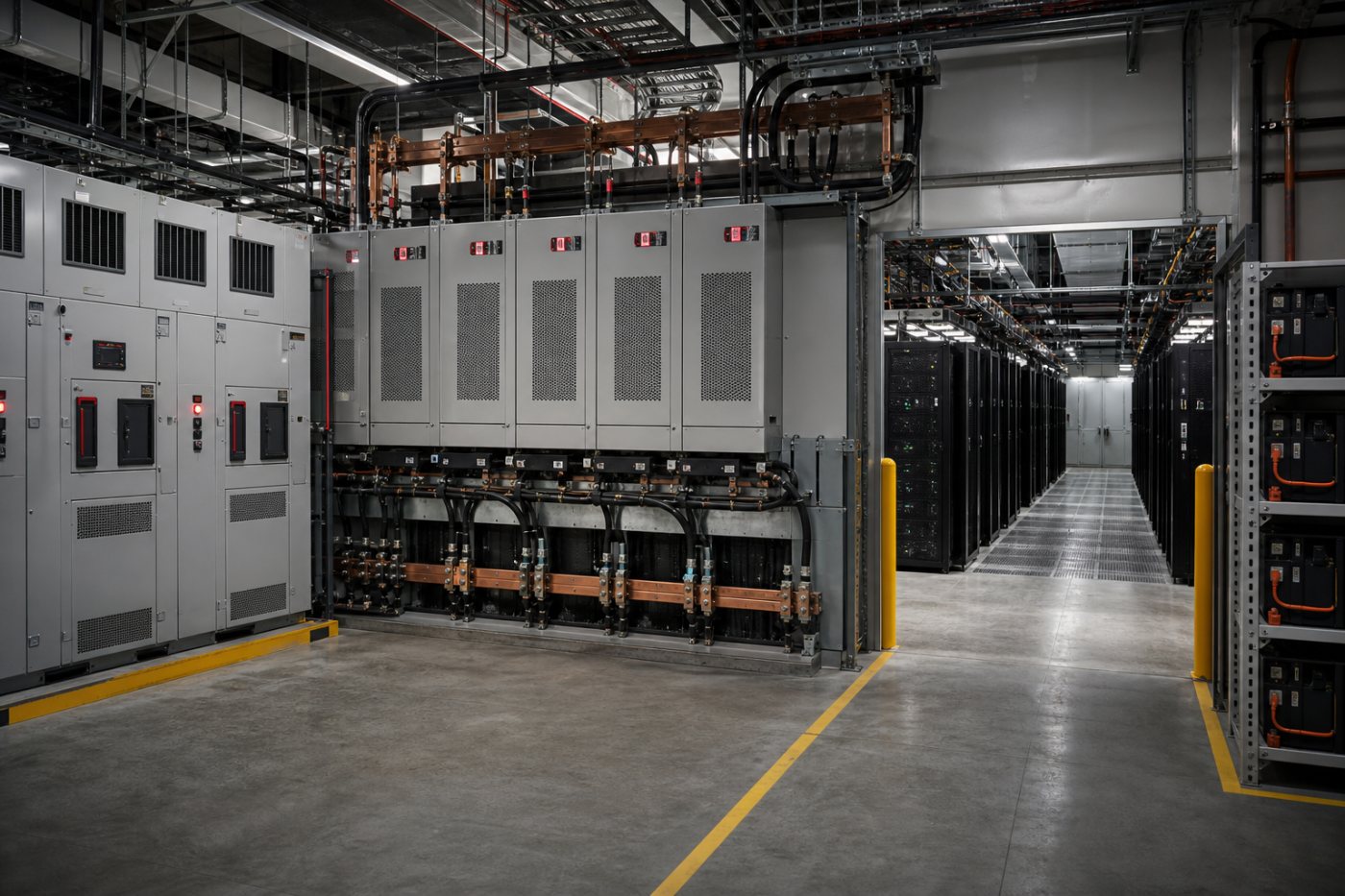 Hệ thống chuyển đổi điện 800V kết nối nguồn lưới với các rack AI mật độ cao và rút gọn các tầng chuyển đổi.