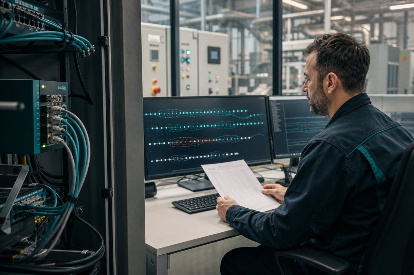Passive S7comm monitoring separates approved engineering traffic from unauthorized controller access outside a change window.