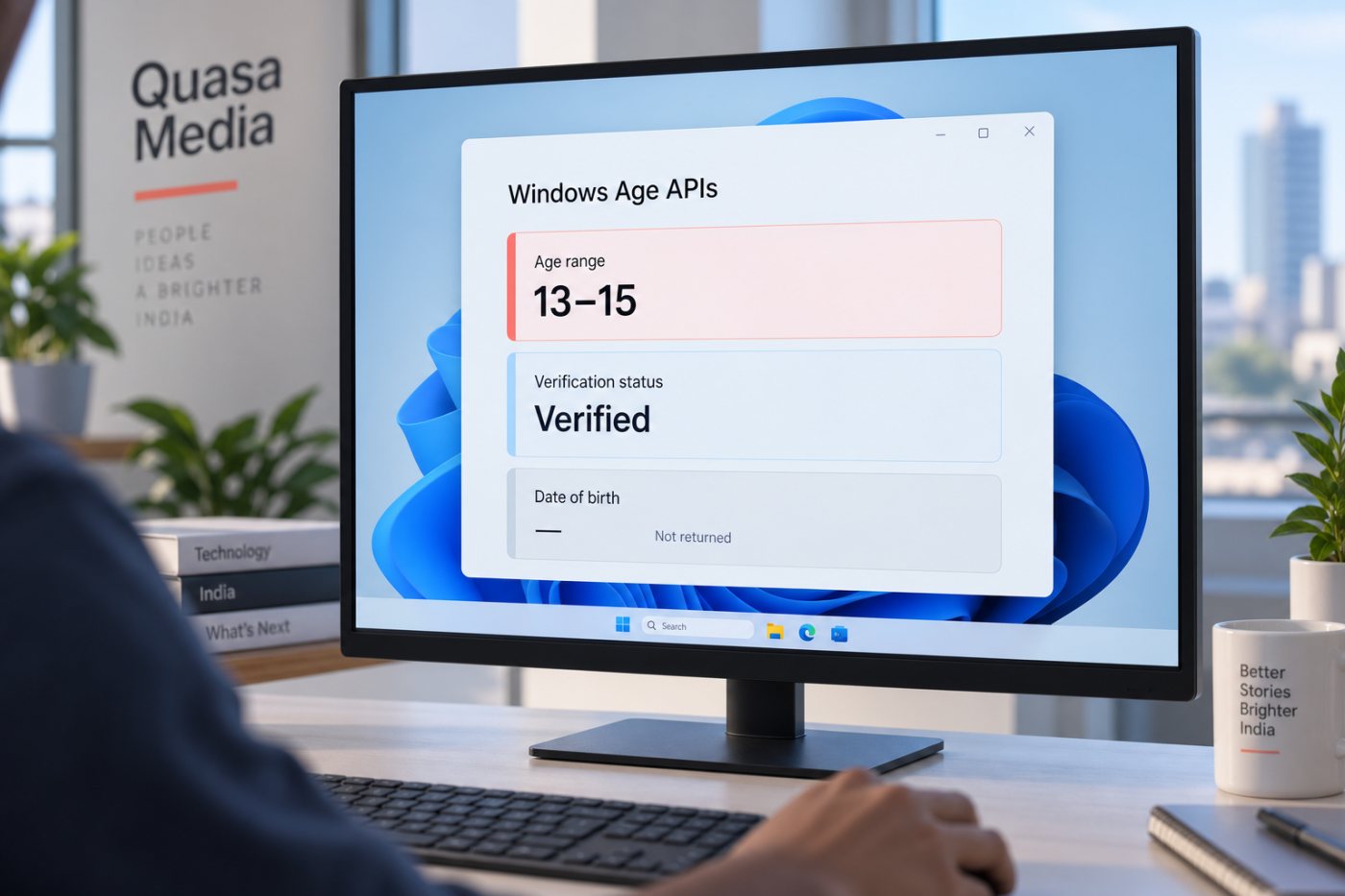 Windows Age APIs से अलग आयु-श्रेणी और सत्यापन-स्थिति, बिना सटीक आयु या जन्मतिथि के