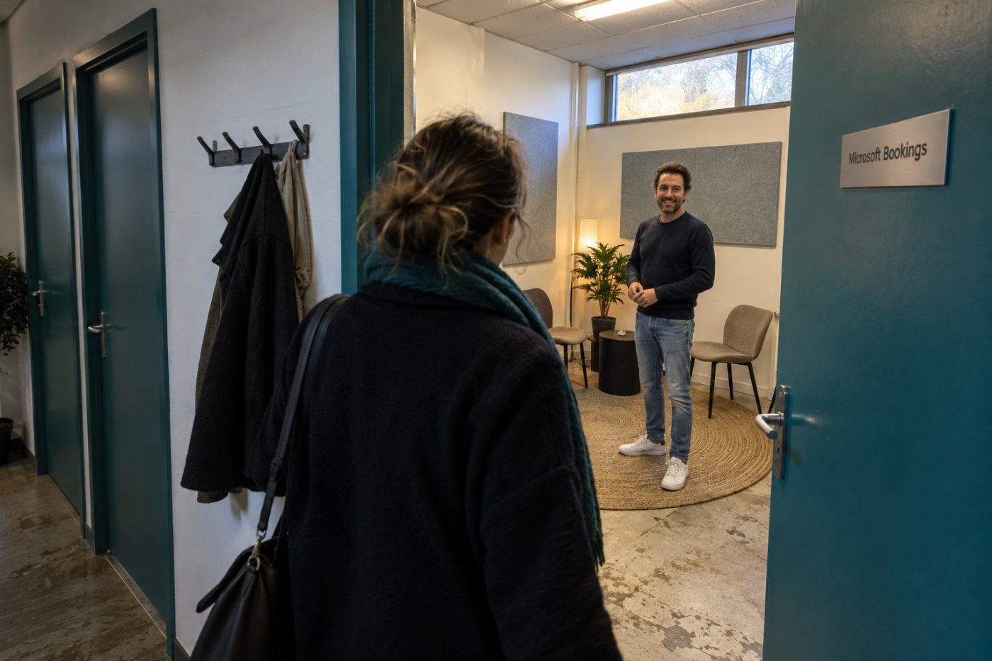Een interne afspraak via Microsoft Bookings brengt een collega rechtstreeks bij de geboekte medewerker.