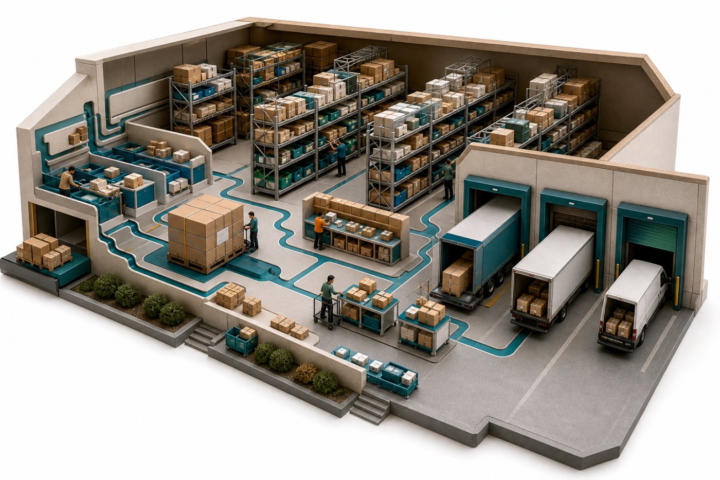 Quy trình Extensiv quản lý tồn kho và hoàn tất đơn B2B, B2C cho nhiều kênh bán trong kho 3PL