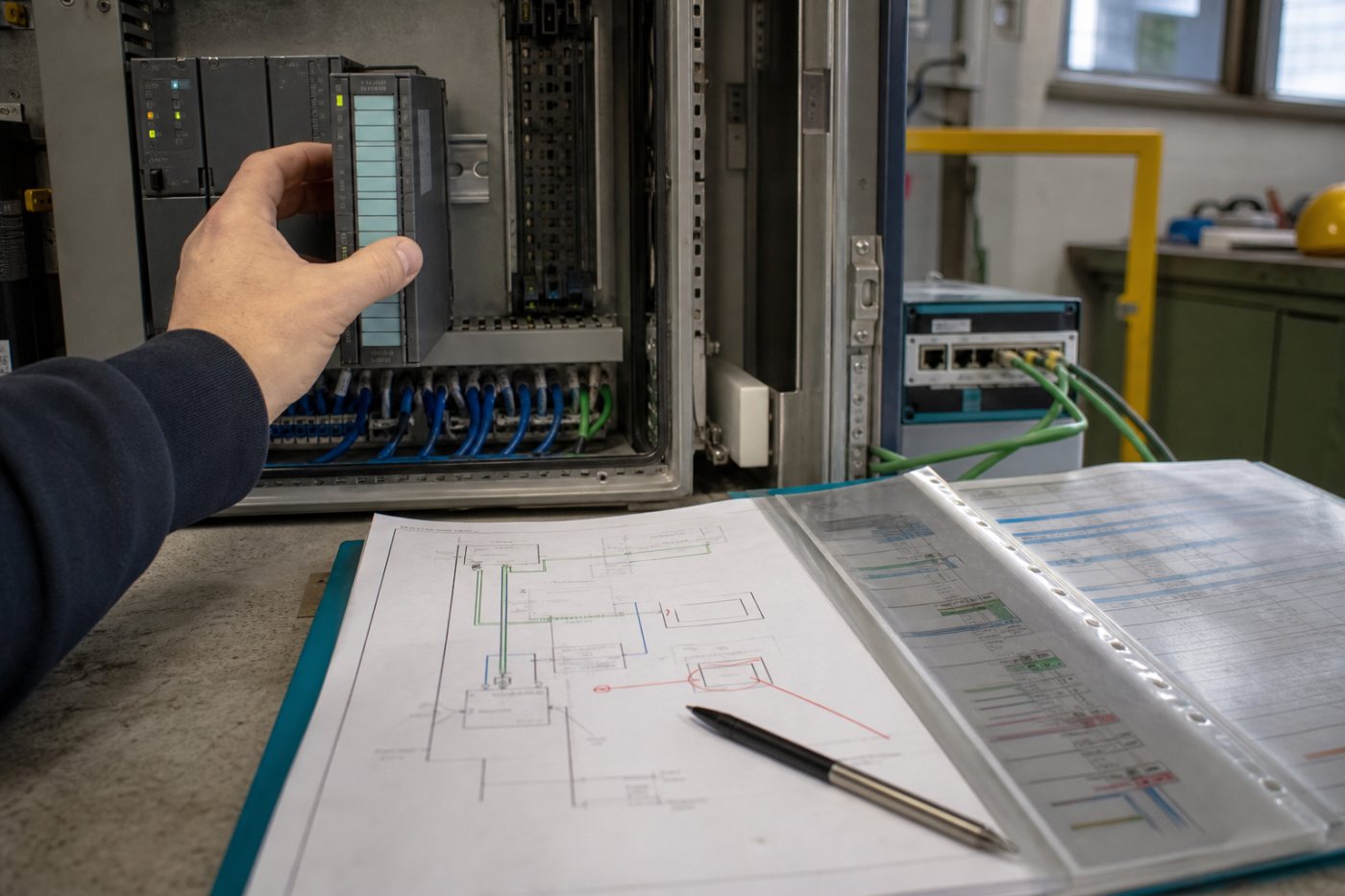 An OT team verifies a Siemens S7 controller, its engineering host and an undocumented remote-access path before active testing.