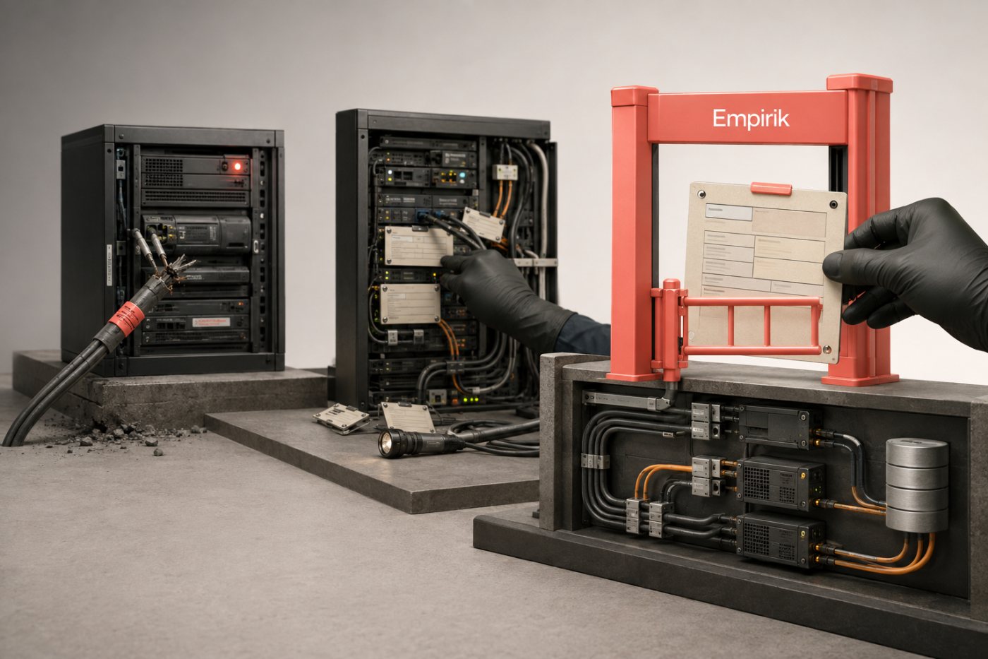 Monitoring, incident response ও Empirik-এর pre-deployment risk review-এর পৃথক workflow।