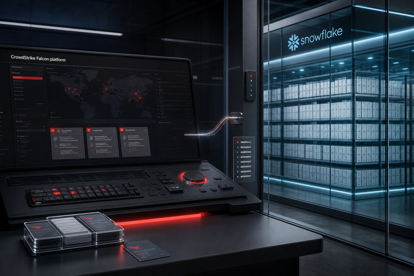 تحقيق في CrowdStrike Falcon يستدعي سياقًا محددًا من Snowflake عبر بحث اتحادي مع بقاء البيانات الأصلية في موقعها.