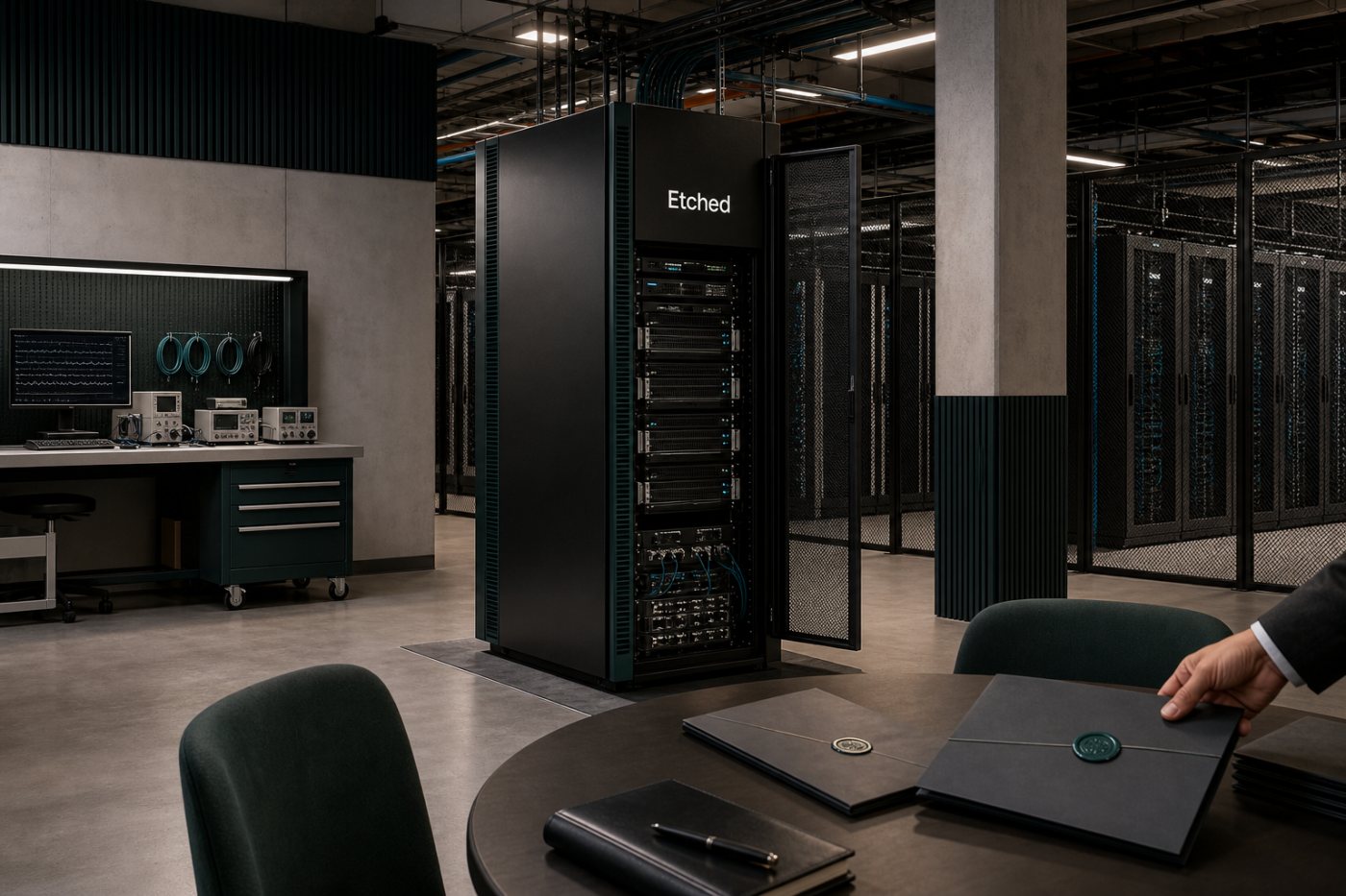 Jane Street evaluates and deploys Etched hardware while also leading the startup’s financing round.
