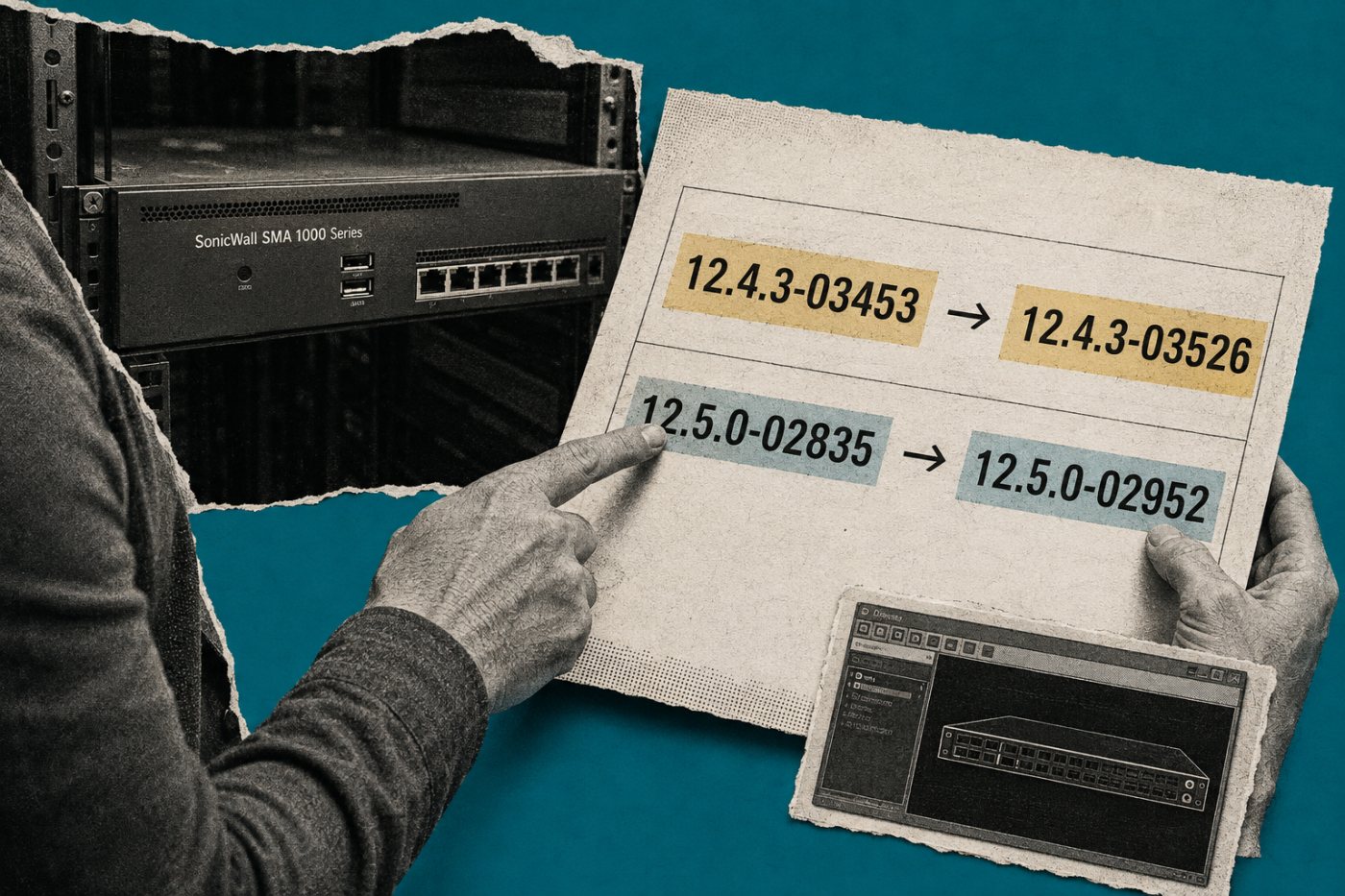SonicWall SMA 1000 kurulumunda mevcut hotfix sürümünün sabit sürümle karşılaştırılması